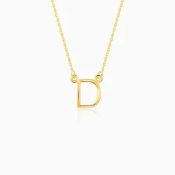 Golden Personalised Initial Necklace
