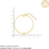 Golden Personalised Letter Charm Bracelet