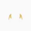 Golden Personalised Letter Stud Earrings
