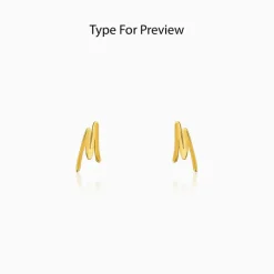 Golden Personalised Letter Stud Earrings