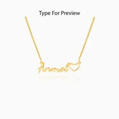 Golden Personalised Life Partner Pendant