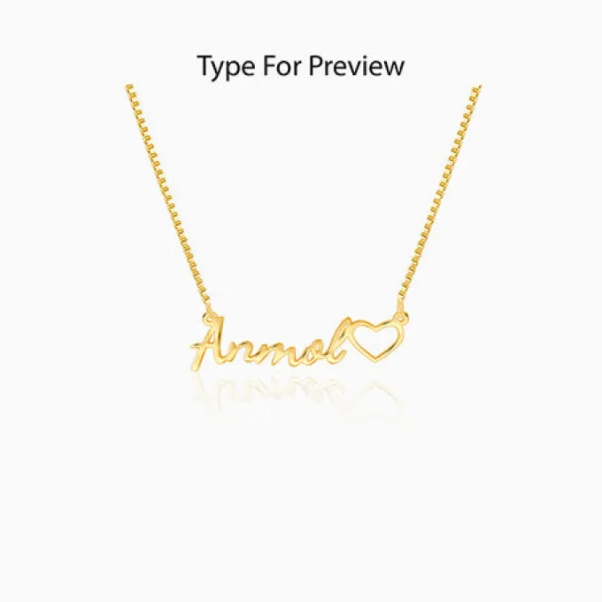 Golden Personalised Life Partner Pendant