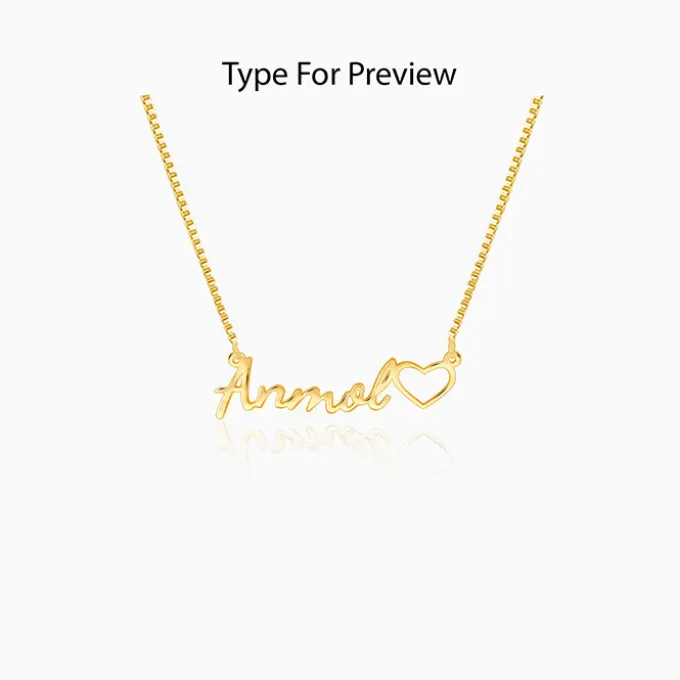 Golden Personalised Life Partner Pendant