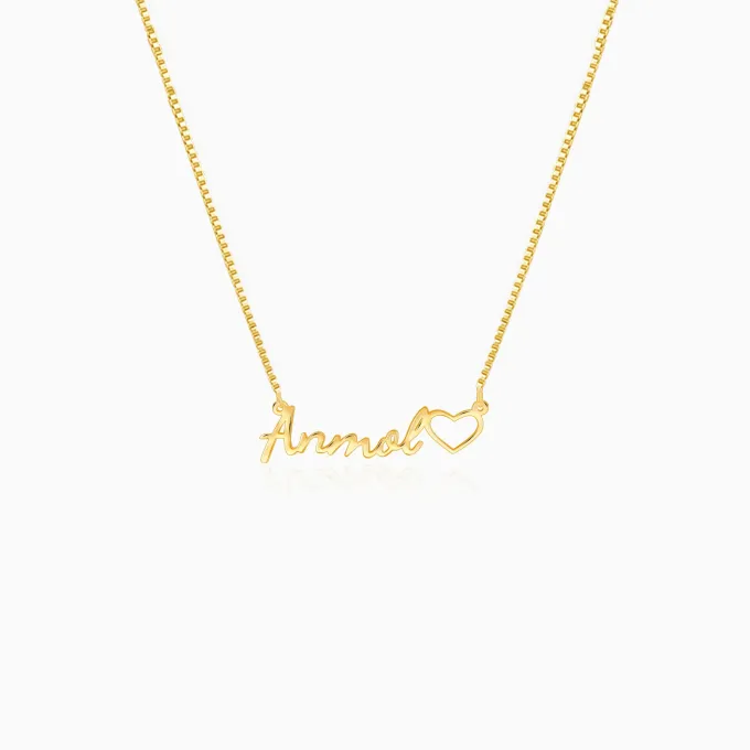 Golden Personalised Life Partner Pendant