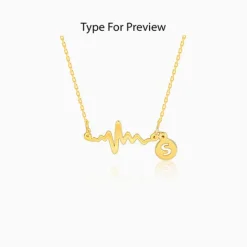 Golden Personalised Lifeline Initial Necklace