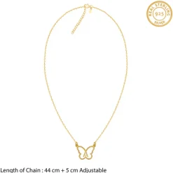 Golden Personalised Like a Butterfly Necklace