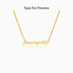 Golden Personalised Love Pendant