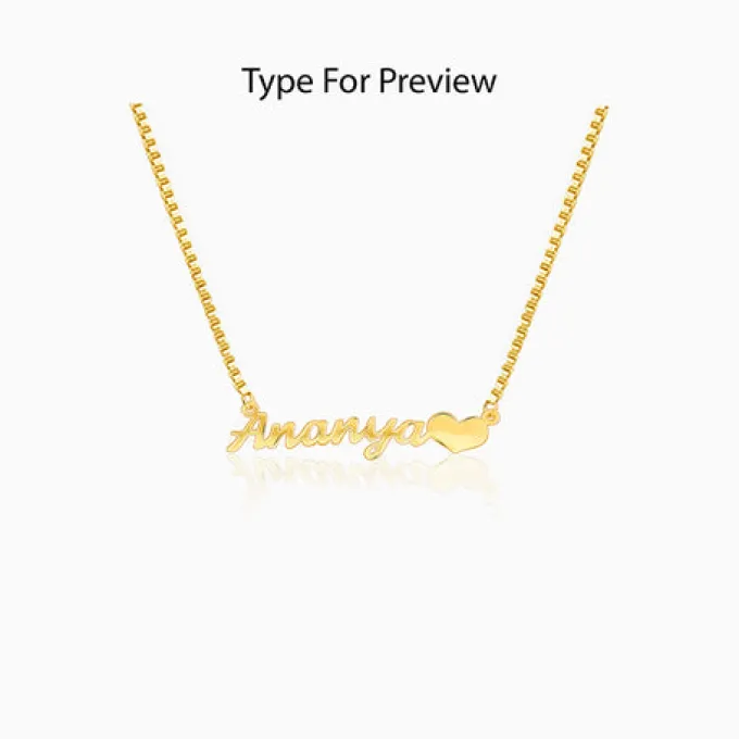Golden Personalised Love Pendant