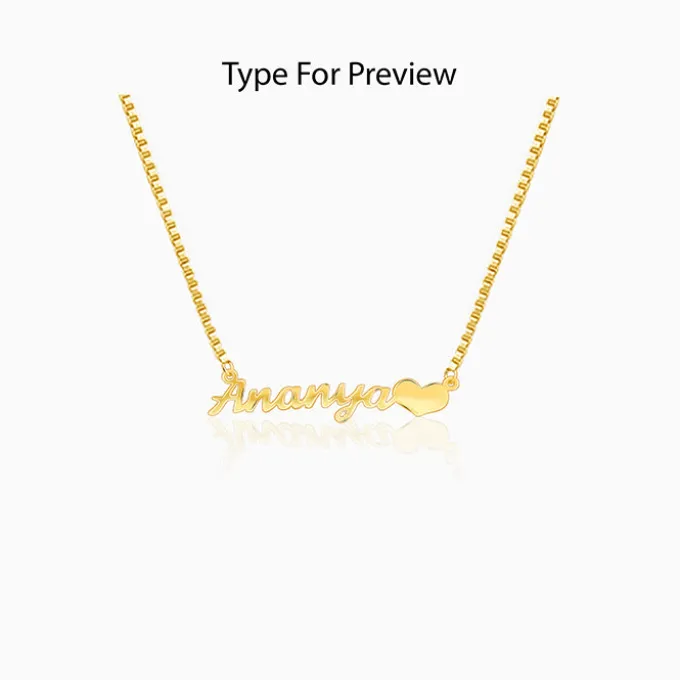 Golden Personalised Love Pendant