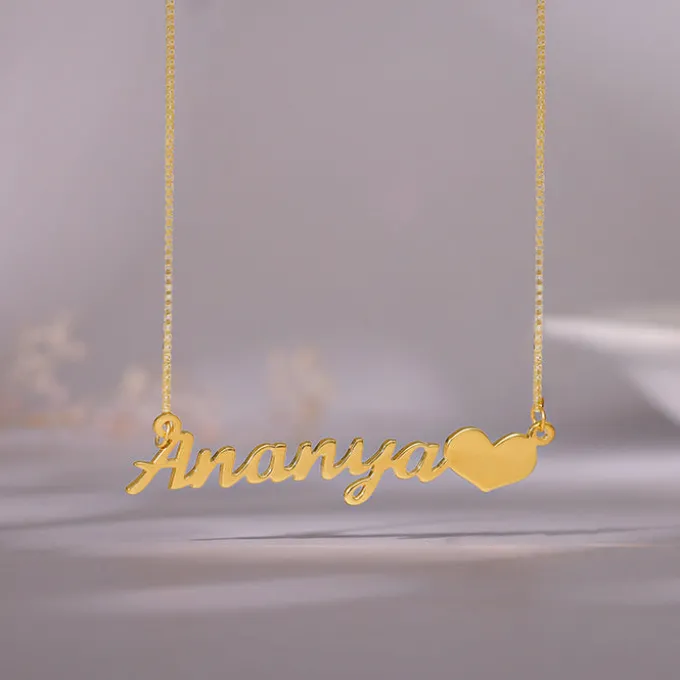 Golden Personalised Love Pendant