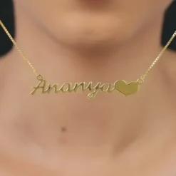 Golden Personalised Love Pendant