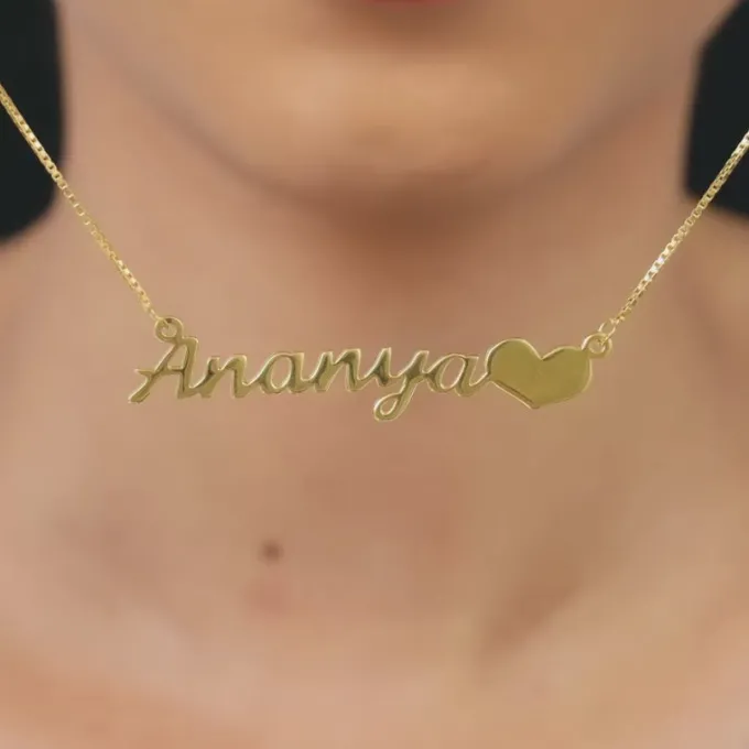Golden Personalised Love Pendant