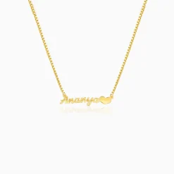 Golden Personalised Love Pendant