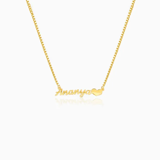 Golden Personalised Love Pendant
