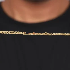 Golden Personalised Name Bracelet For Him