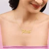 Golden Personalised Name Heart Necklace