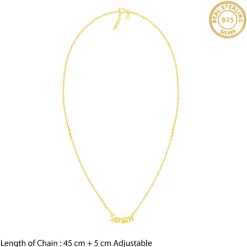 Golden Personalised Name in Bold Necklace