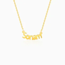 Golden Personalised Name in Bold Necklace