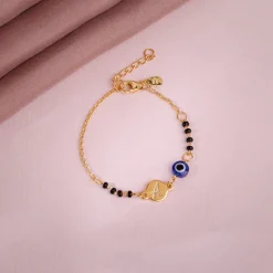 Golden Personalised Nazariya Kids Bracelet (2 - 8 Years)
