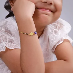 Golden Personalised Nazariya Kids Bracelet (2 - 8 Years)