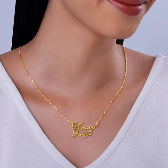 Golden Personalised Perfect Match Pendant