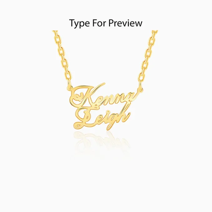 Golden Personalised Perfect Match Pendant