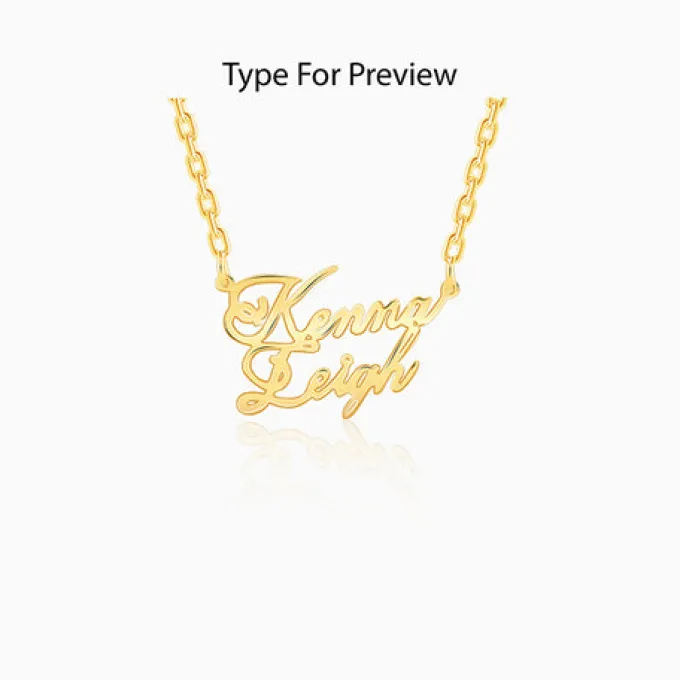 Golden Personalised Perfect Match Pendant
