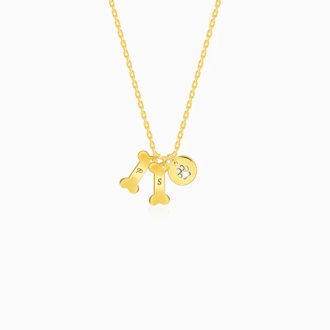 Golden Personalised Pet Lover Necklace