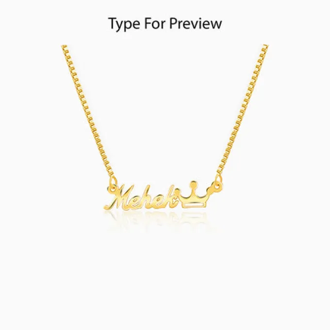 Golden Personalised Queen Necklace