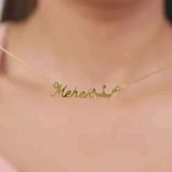 Golden Personalised Queen Necklace