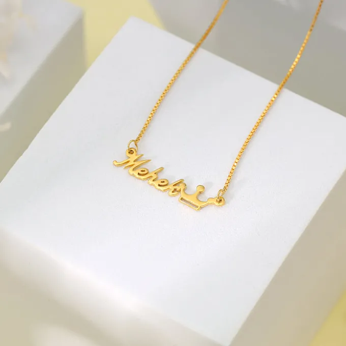 Golden Personalised Queen Necklace