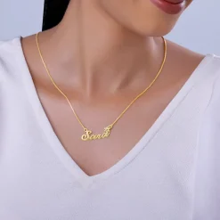 Golden Personalised Self Love Pendant