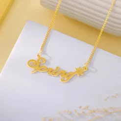 Golden Personalised Self Love Pendant
