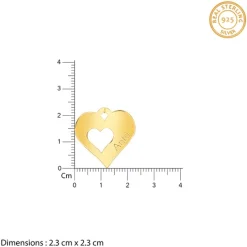 Golden Personalised Shy Heart Pendant