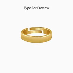 Golden Personalised Signature Ring For Him