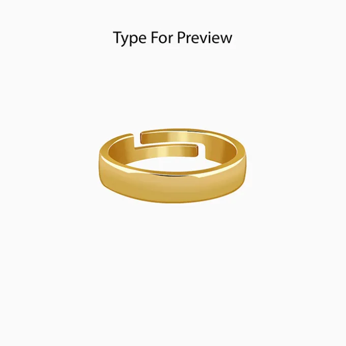 Golden Personalised Signature Ring For Him