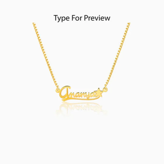 Golden Personalised Star Necklace
