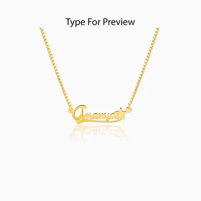 Golden Personalised Star Necklace