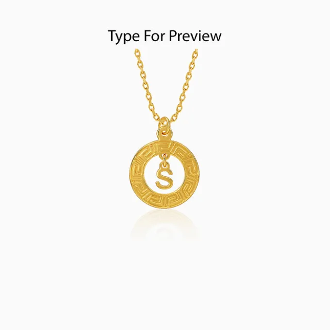 Golden Personalised The Letter Initial Necklace