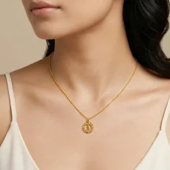 Golden Personalised The Letter Initial Necklace