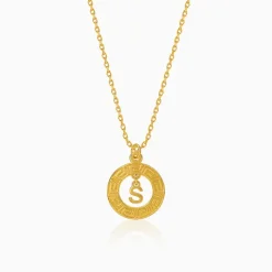 Golden Personalised The Letter Initial Necklace