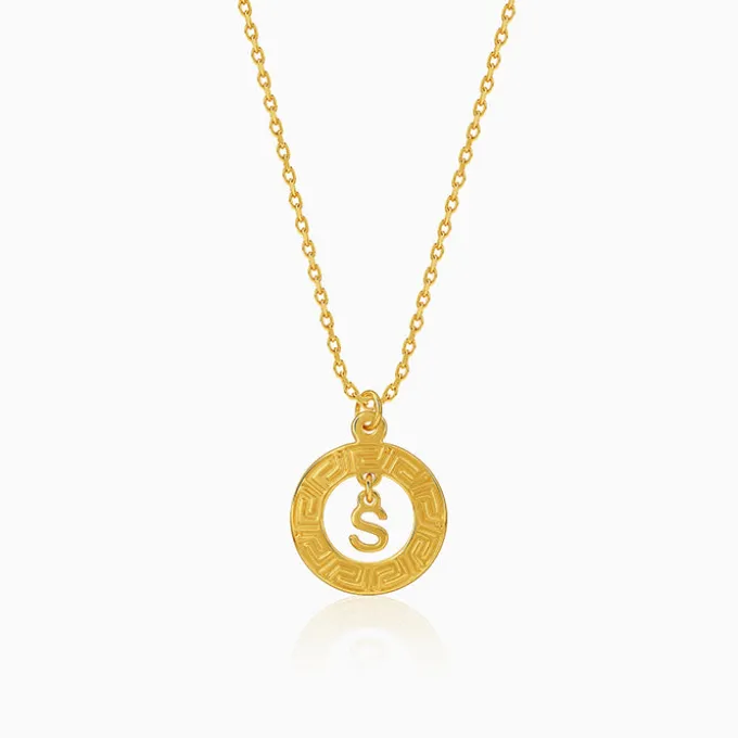 Golden Personalised The Letter Initial Necklace
