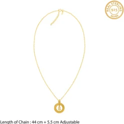 Golden Personalised The Letter Initial Necklace