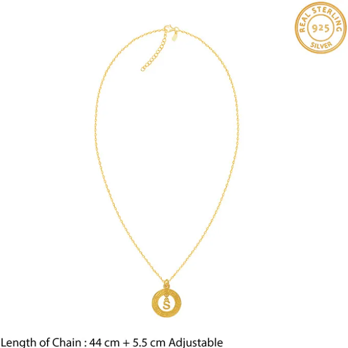 Golden Personalised The Letter Initial Necklace