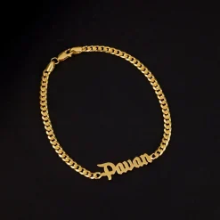 Golden Personalised Timeless Classic Bracelet For Him
