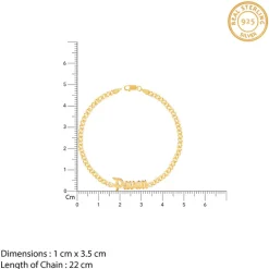 Golden Personalised Timeless Classic Bracelet For Him