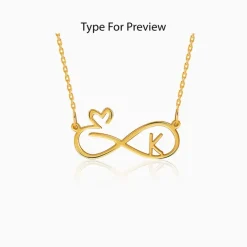 Golden Personalised To Infinity Necklace