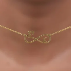 Golden Personalised To Infinity Necklace