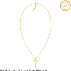 Golden Personalised Tree of Names Pendant with Link Chain