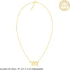 Golden Personalised Triple Numeric Necklace